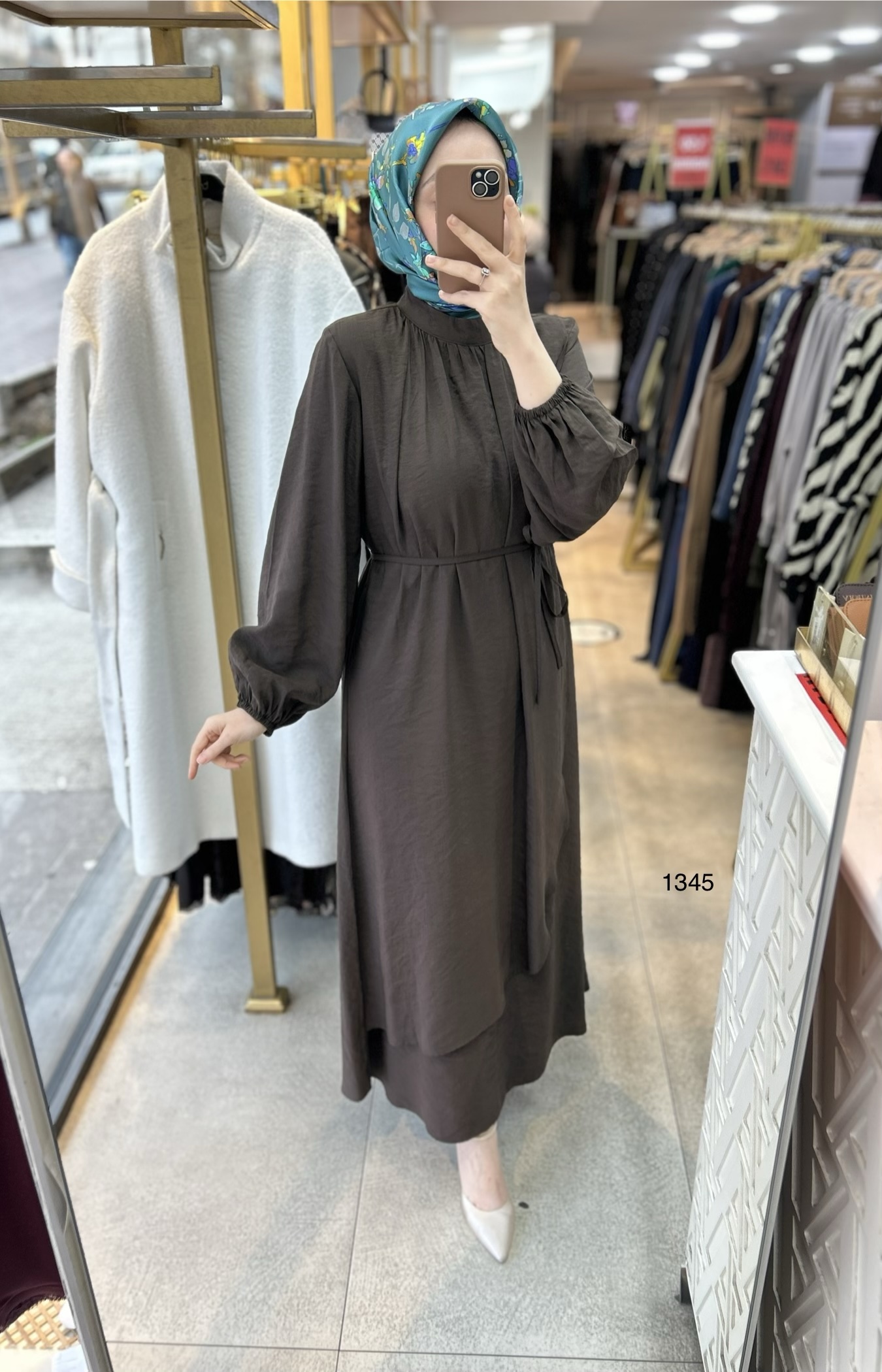 1345 Asimetrik Kesim Elbise