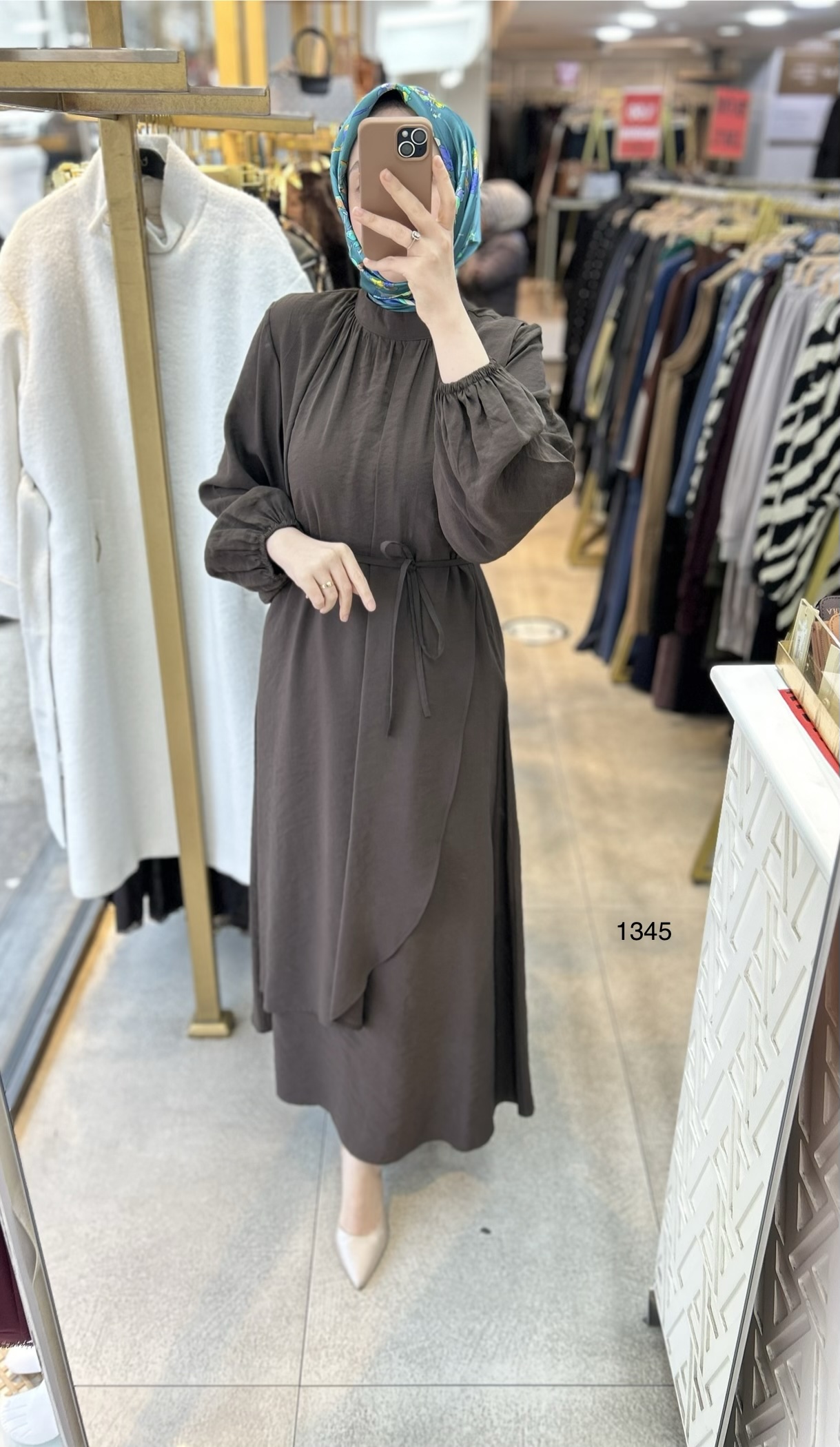 1345 Asimetrik Kesim Elbise