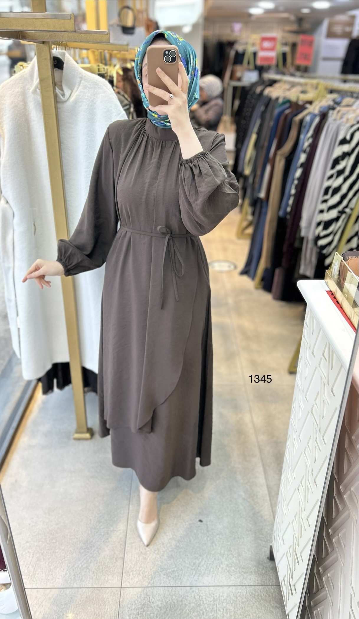 1345 Asimetrik Kesim Elbise