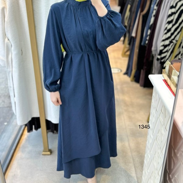 1345 Asimetrik Kesim Elbise - Görsel 5