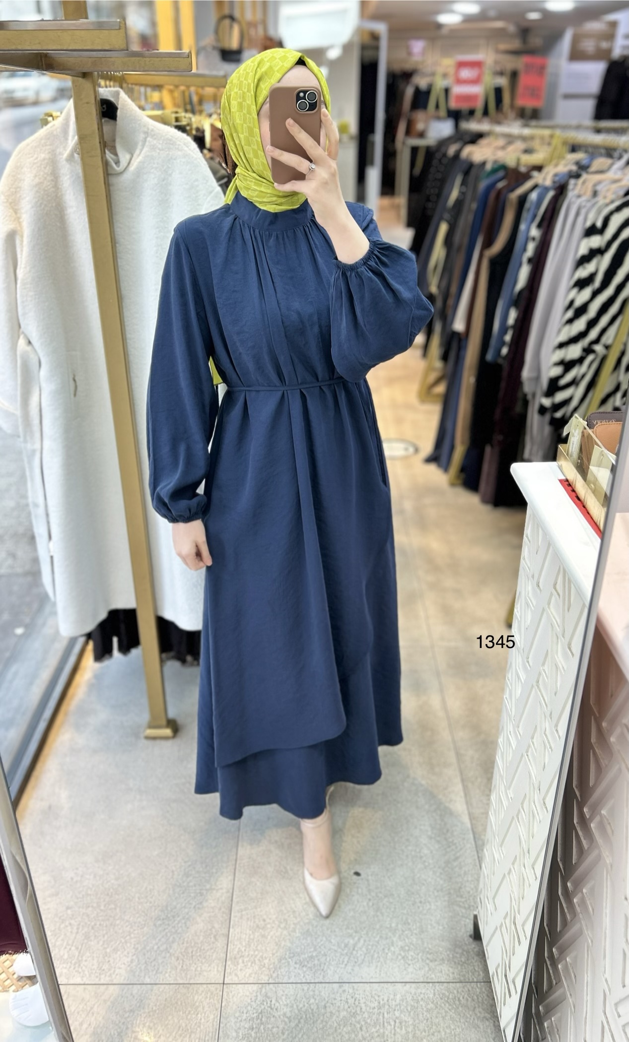 1345 Asimetrik Kesim Elbise