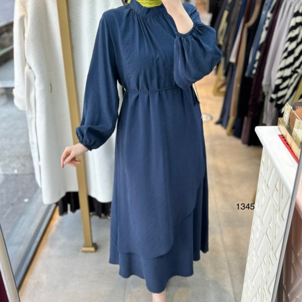 1345 Asimetrik Kesim Elbise - Görsel 6