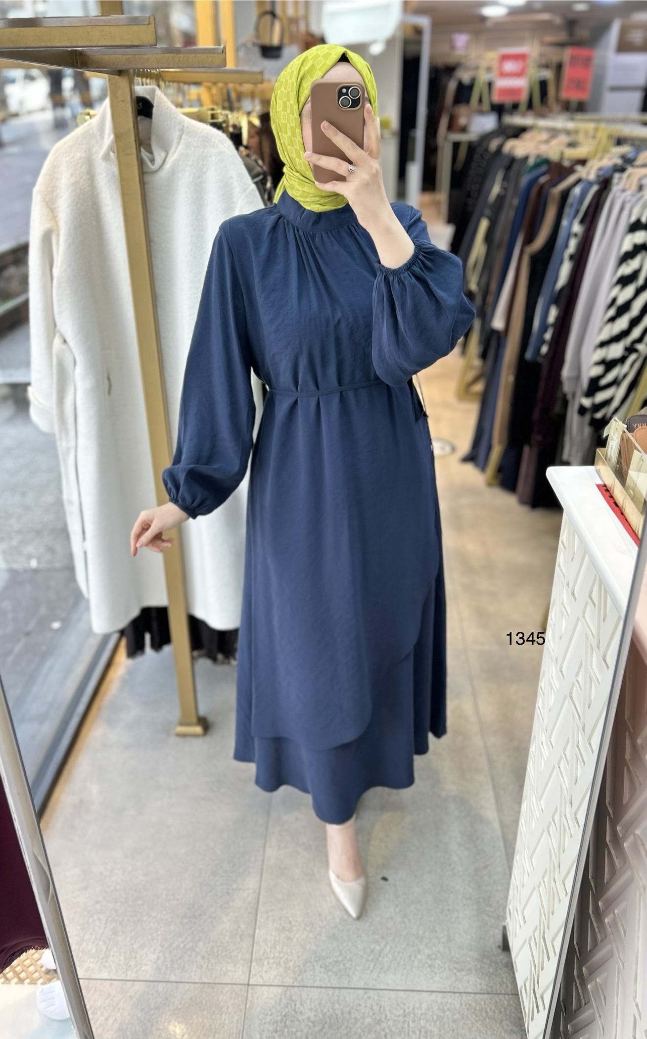 1345 Asimetrik Kesim Elbise