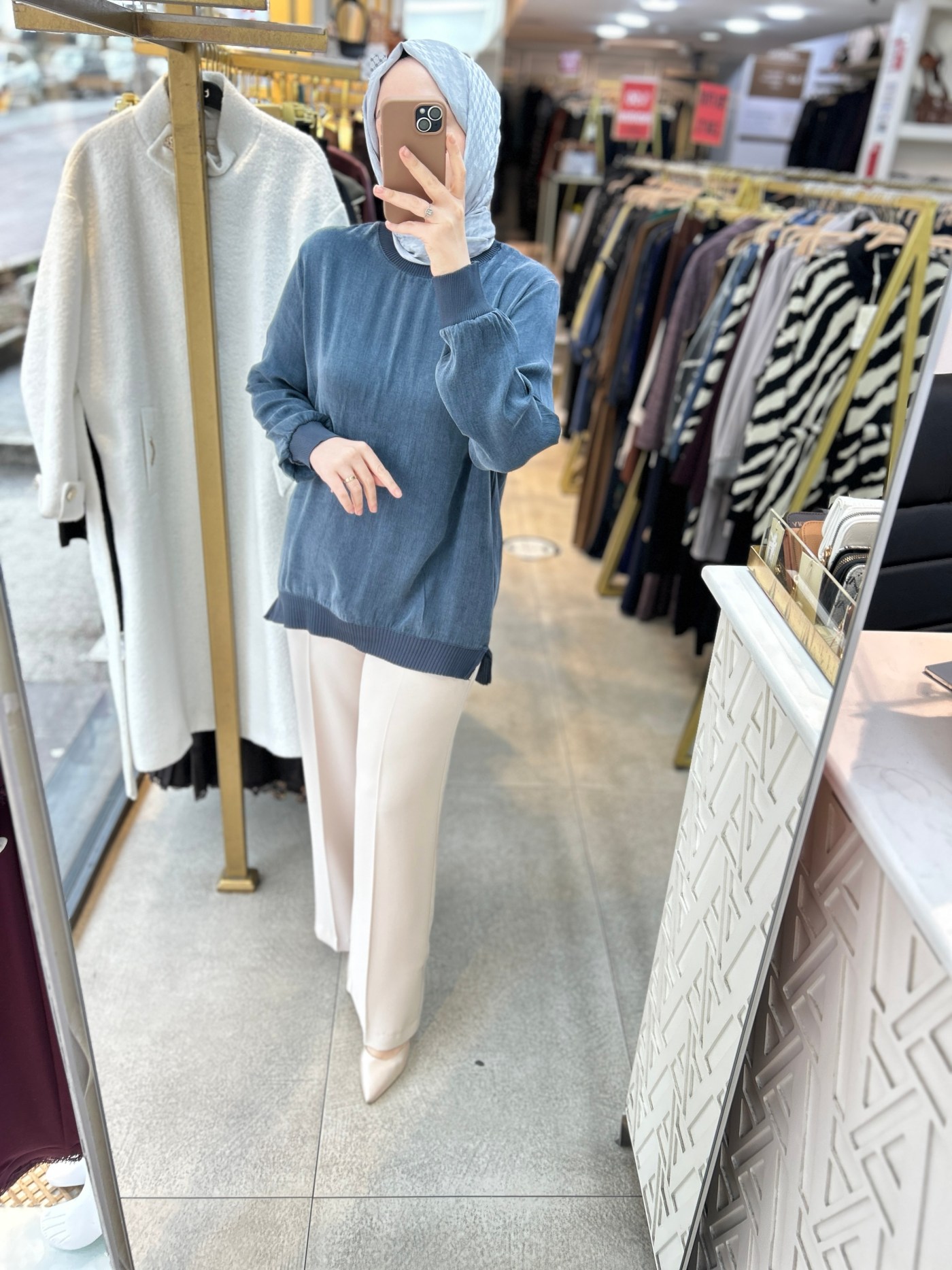 1250 Ribana Detaylı Kupra Tunik