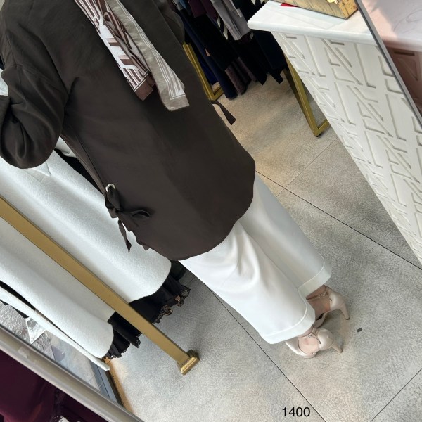 0402 Kuş Gözü Detaylı Fermuarlı Tunik - Görsel 11