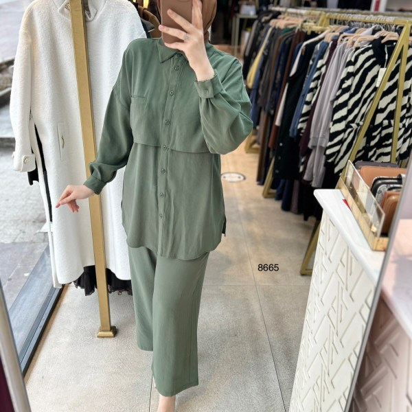 8665 Tencel Kumaş Takım - Görsel 10