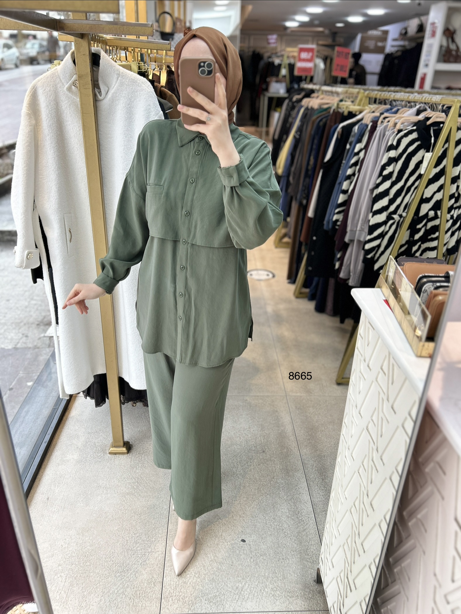 8665 Tencel Kumaş Takım - Görsel 10