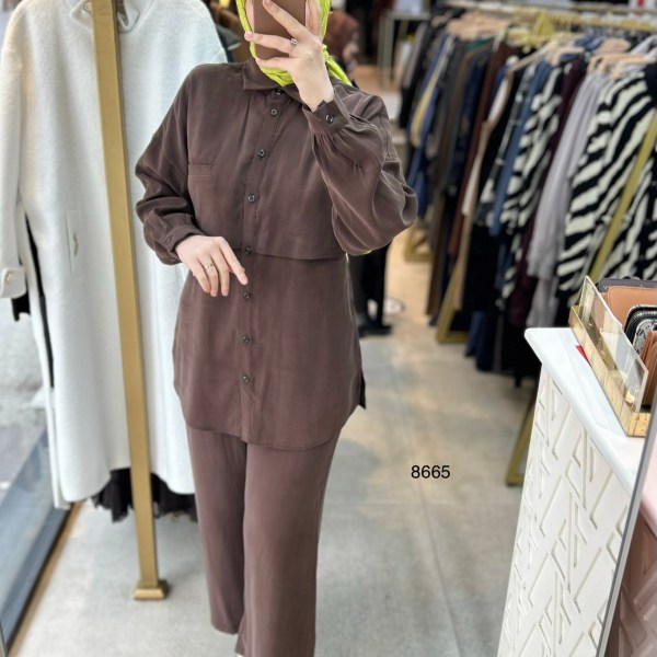 8665 Tencel Kumaş Takım - Görsel 19