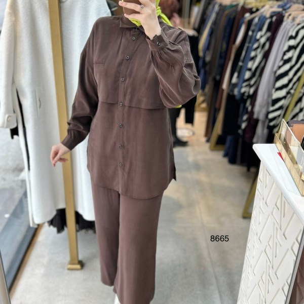 8665 Tencel Kumaş Takım - Görsel 18