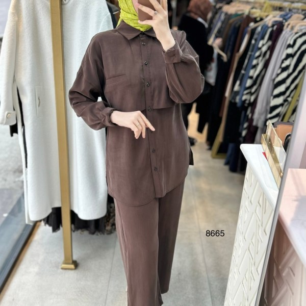 8665 Tencel Kumaş Takım - Görsel 14