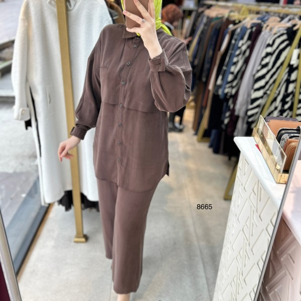 8665 Tencel Kumaş Takım - Görsel 15