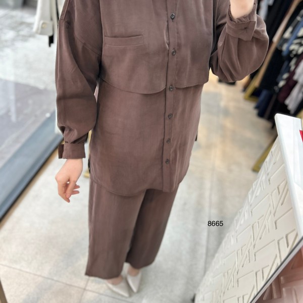 8665 Tencel Kumaş Takım - Görsel 12