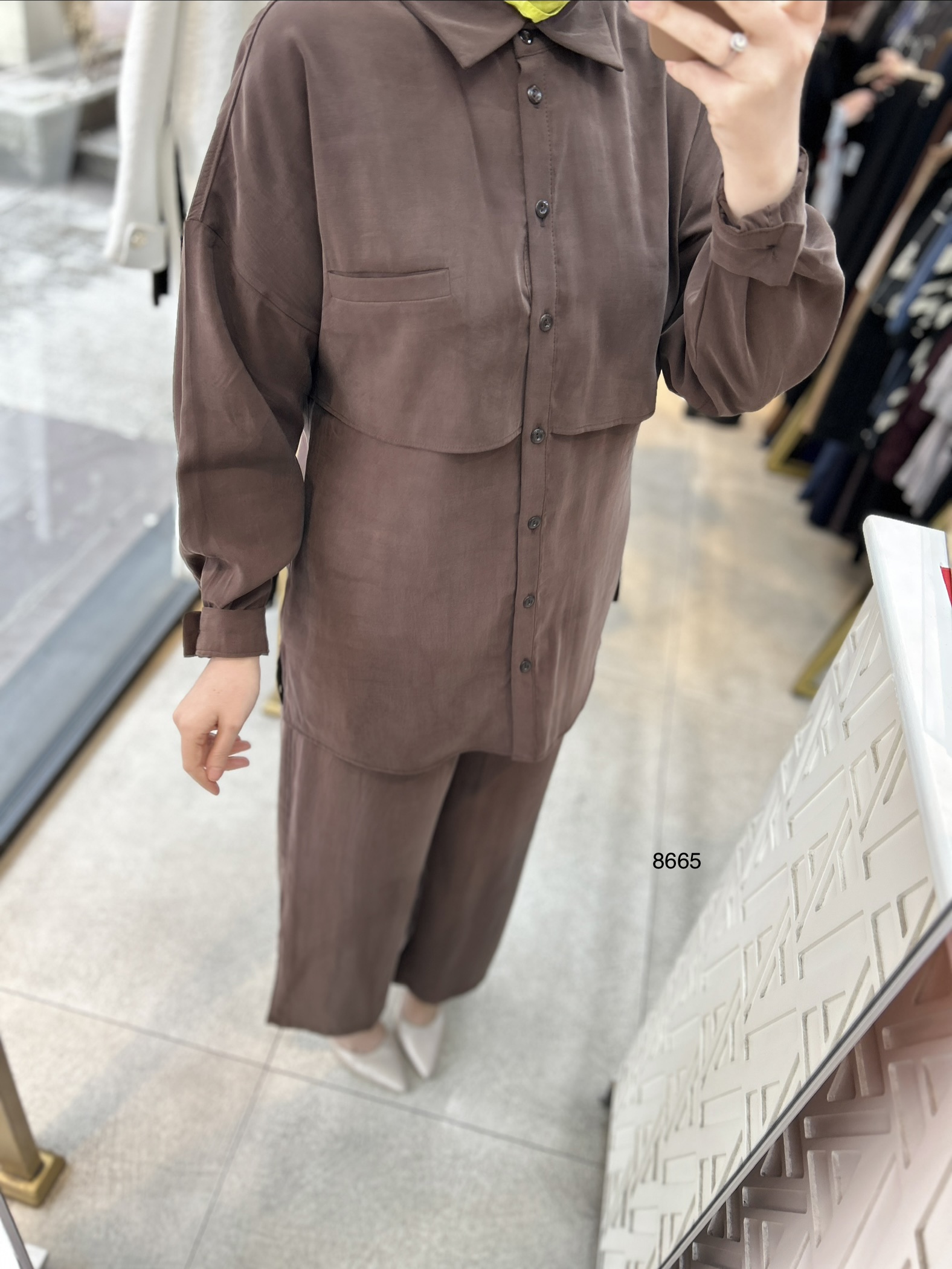 8665 Tencel Kumaş Takım - Görsel 12