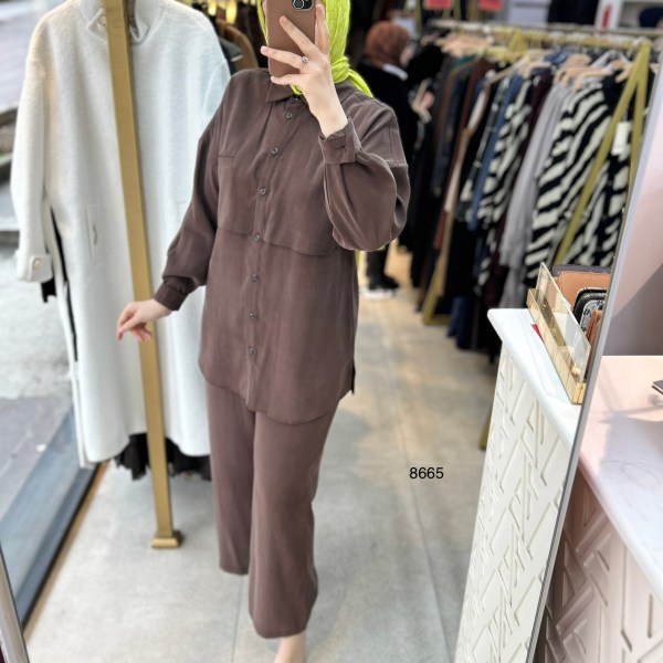 8665 Tencel Kumaş Takım - Görsel 17