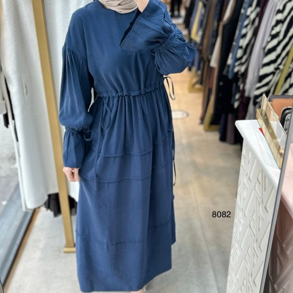 8082 Bağlama Detaylı Elbise - Görsel 5