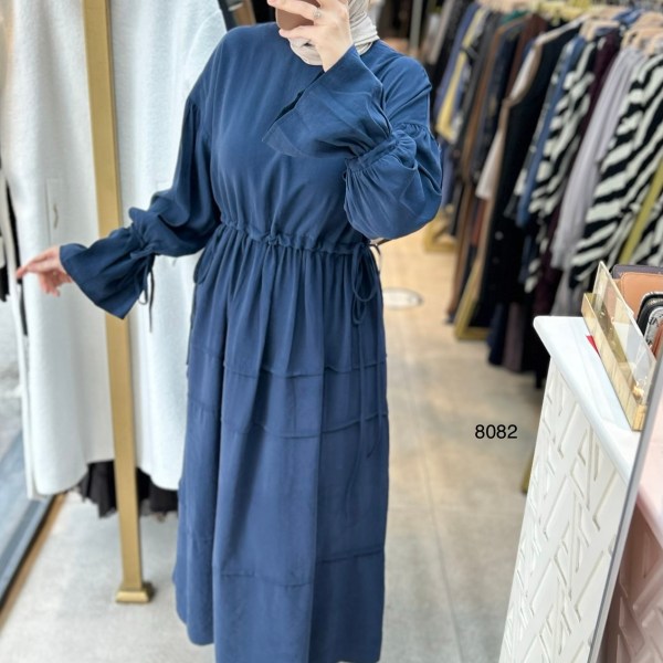 8082 Bağlama Detaylı Elbise - Görsel 7