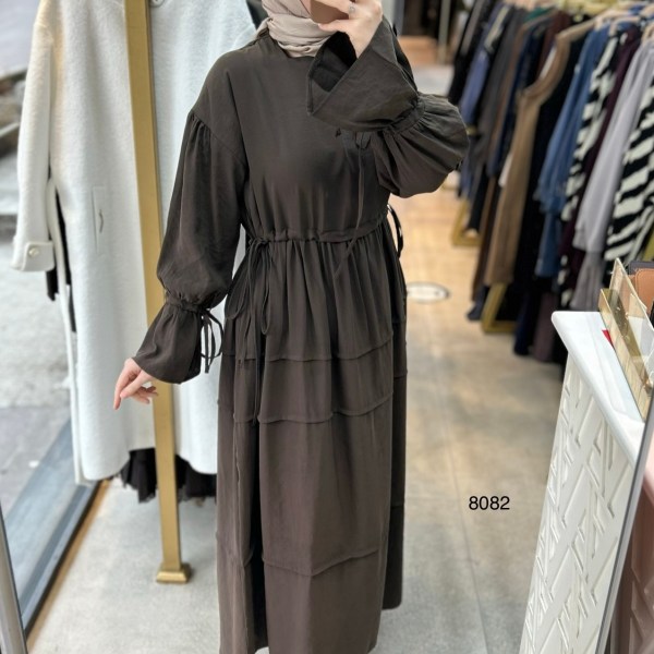 8082 Bağlama Detaylı Elbise - Görsel 21