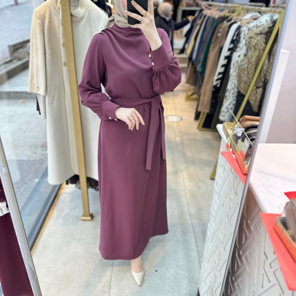 26YT904 Armine Trend Elbise - Görsel 5