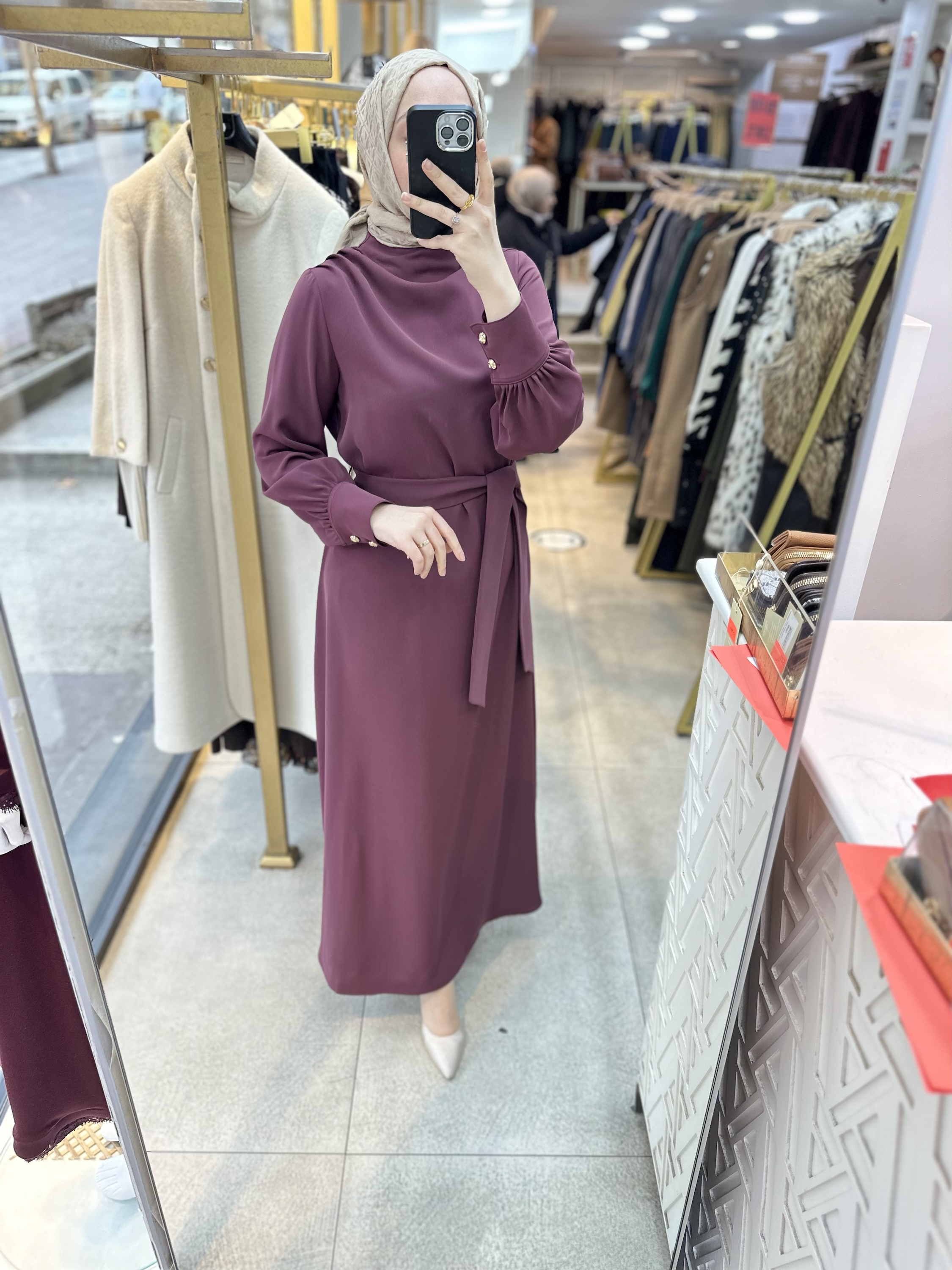 26YT904 Armine Trend Elbise - Görsel 5