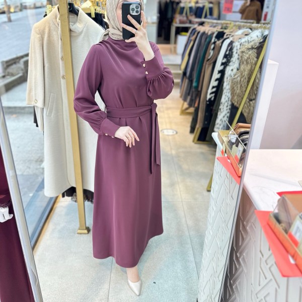 26YT904 Armine Trend Elbise - Görsel 9