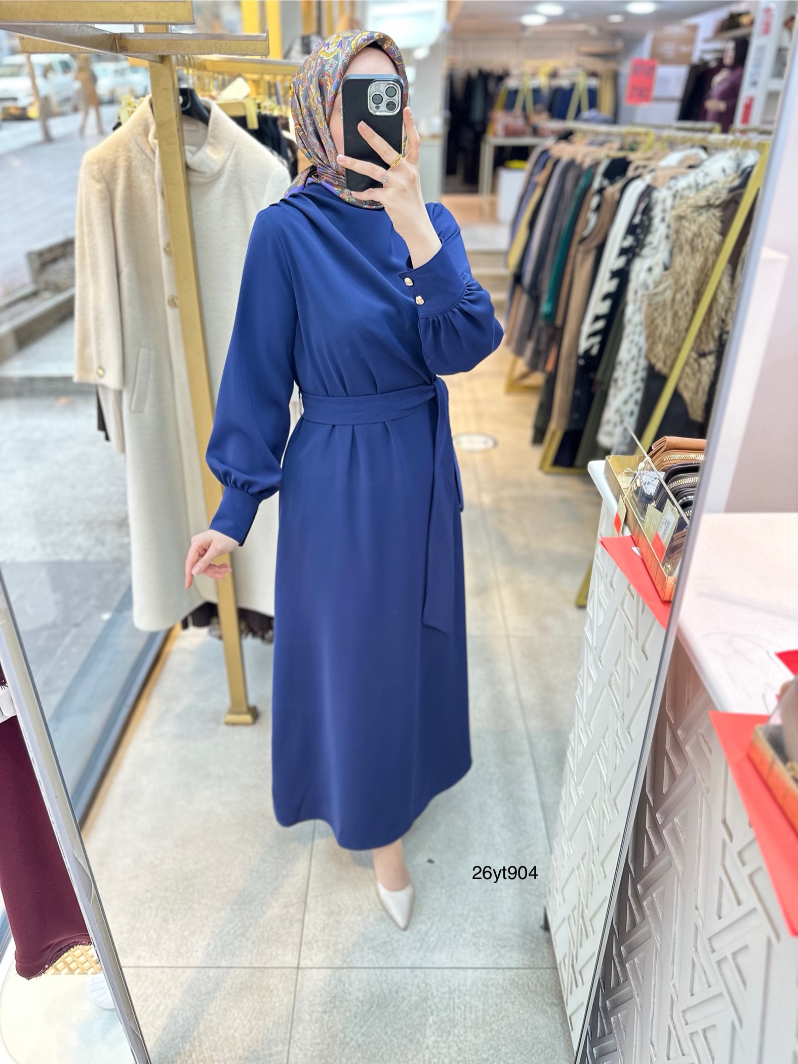 26YT904 Armine Trend Elbise - Görsel 1