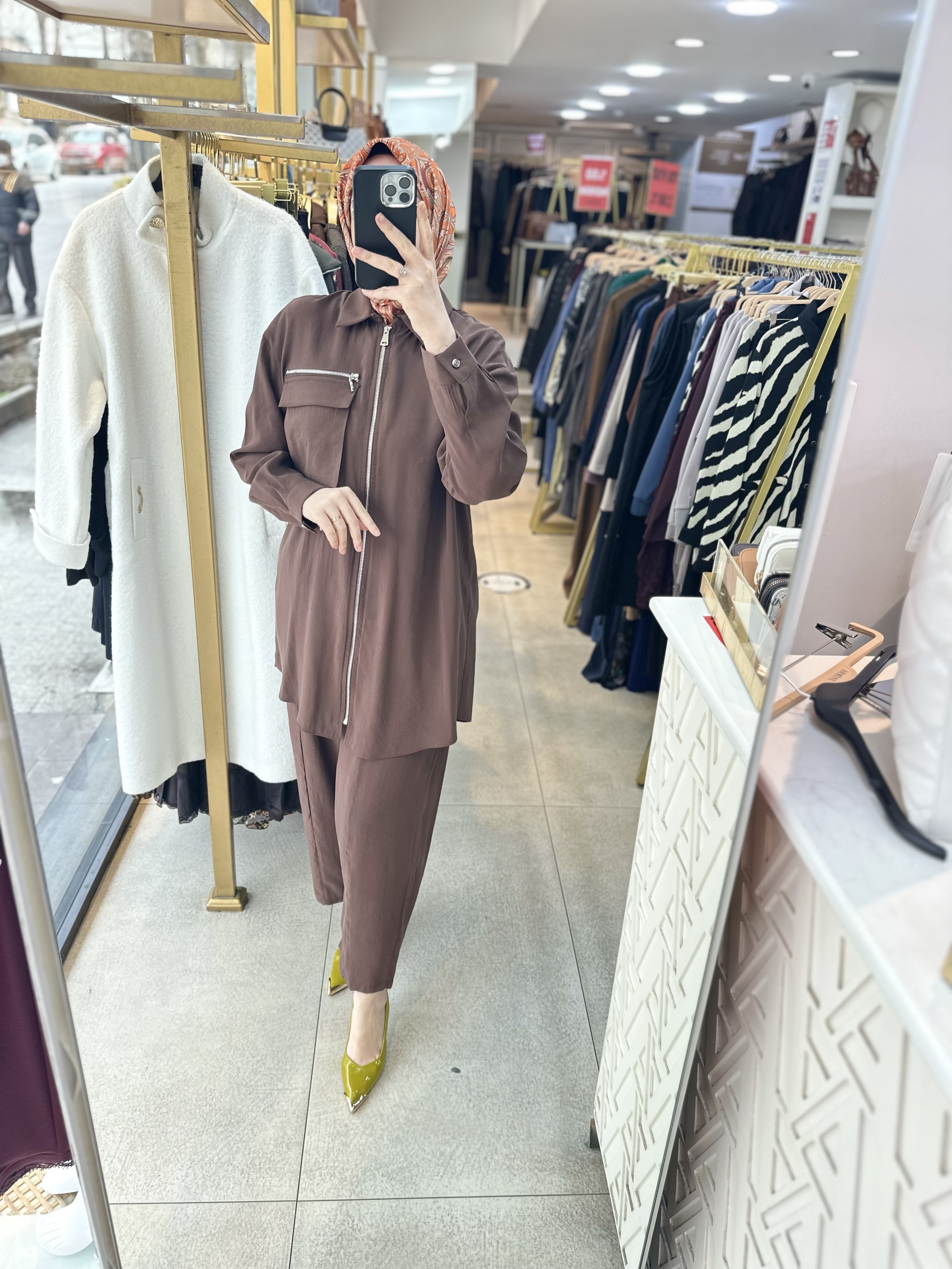 8676 Fermuarlı Tensel Kumaş Spor Takım - Görsel 3