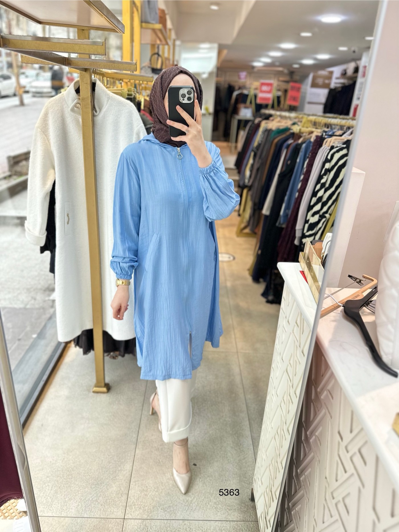 5363 Önden Fermuarlı Kap