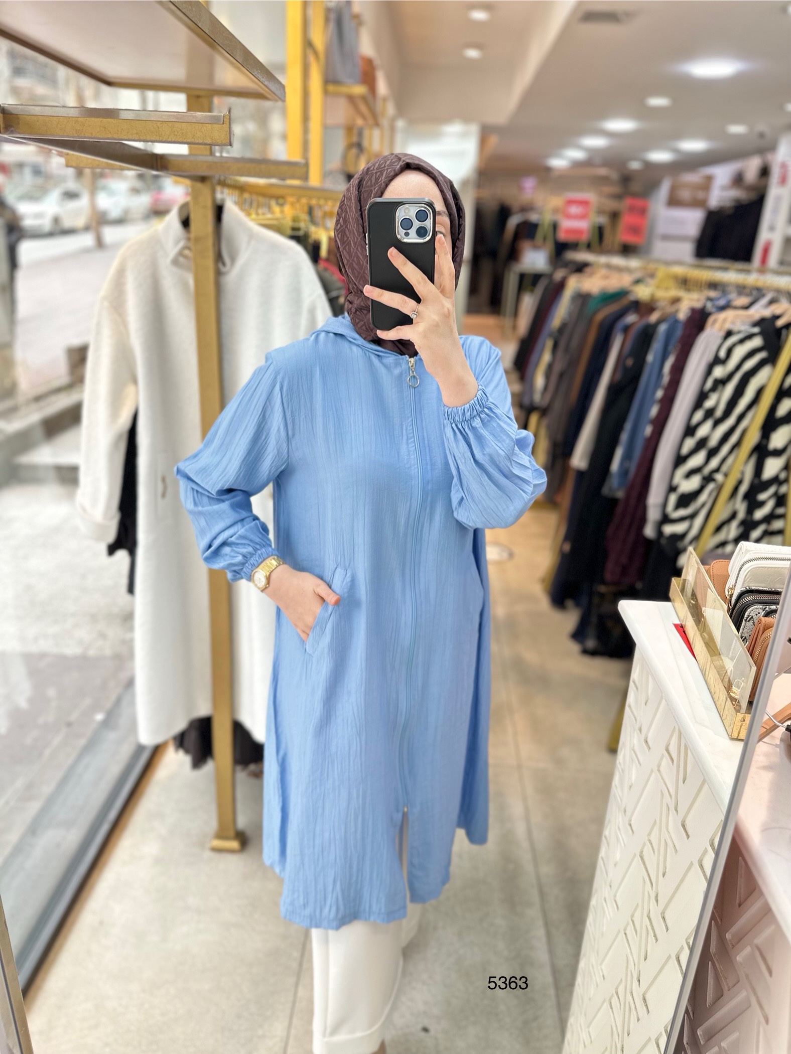 5363 Önden Fermuarlı Kap - Görsel 1