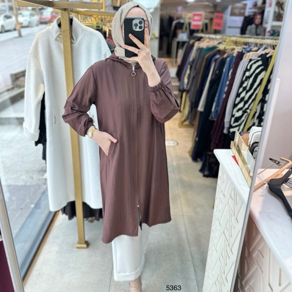 5363 Önden Fermuarlı Kap - Görsel 4