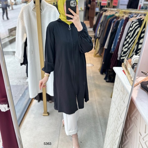 5363 Önden Fermuarlı Kap - Görsel 6