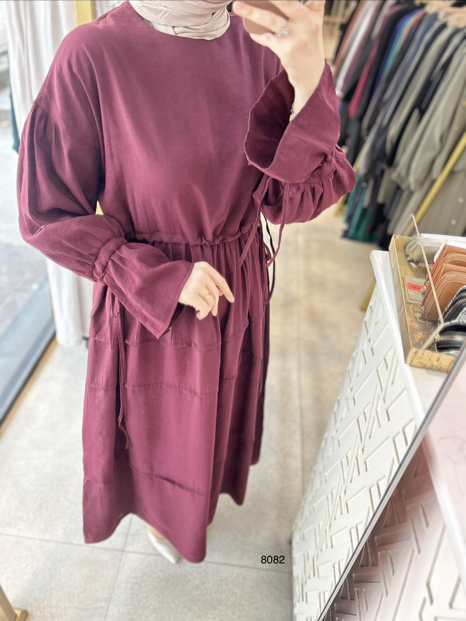 8082 Bağlama Detaylı Elbise - Görsel 2