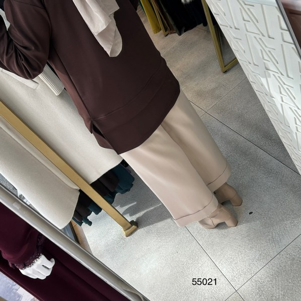 55021 Yarasa Kol Fermuar Detaylı Tunik - Görsel 3