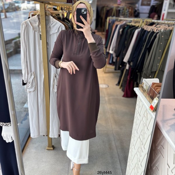 26YT445 Armine Trend Ribanalı Tunik - Görsel 7