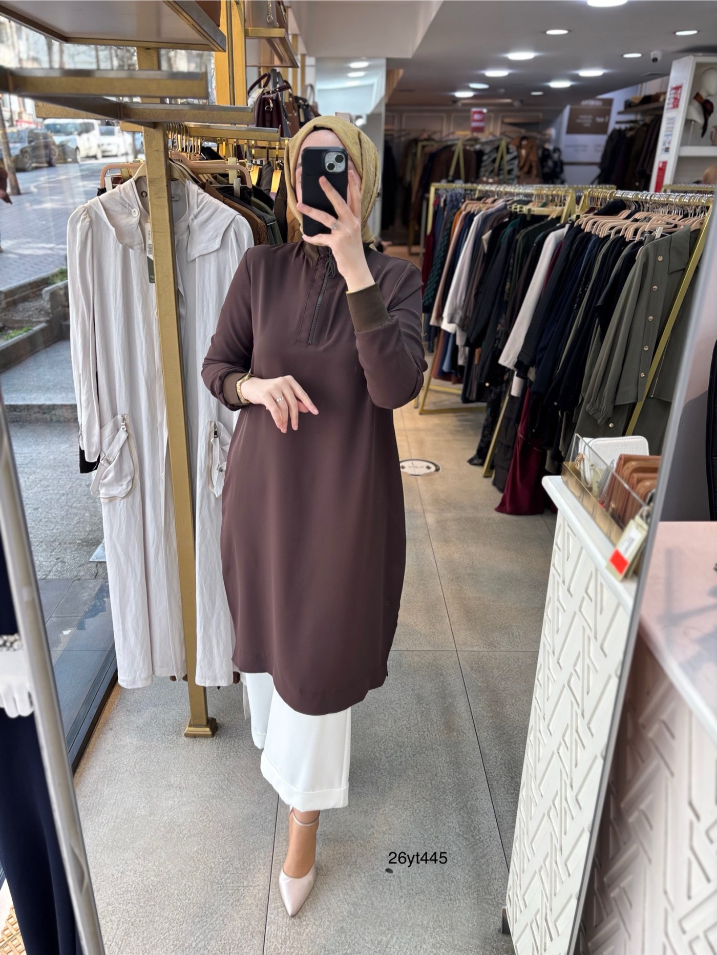 26YT445 Armine Trend Ribanalı Tunik