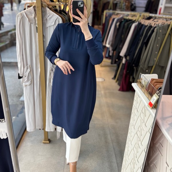 26YT445 Armine Trend Ribanalı Tunik - Görsel 19