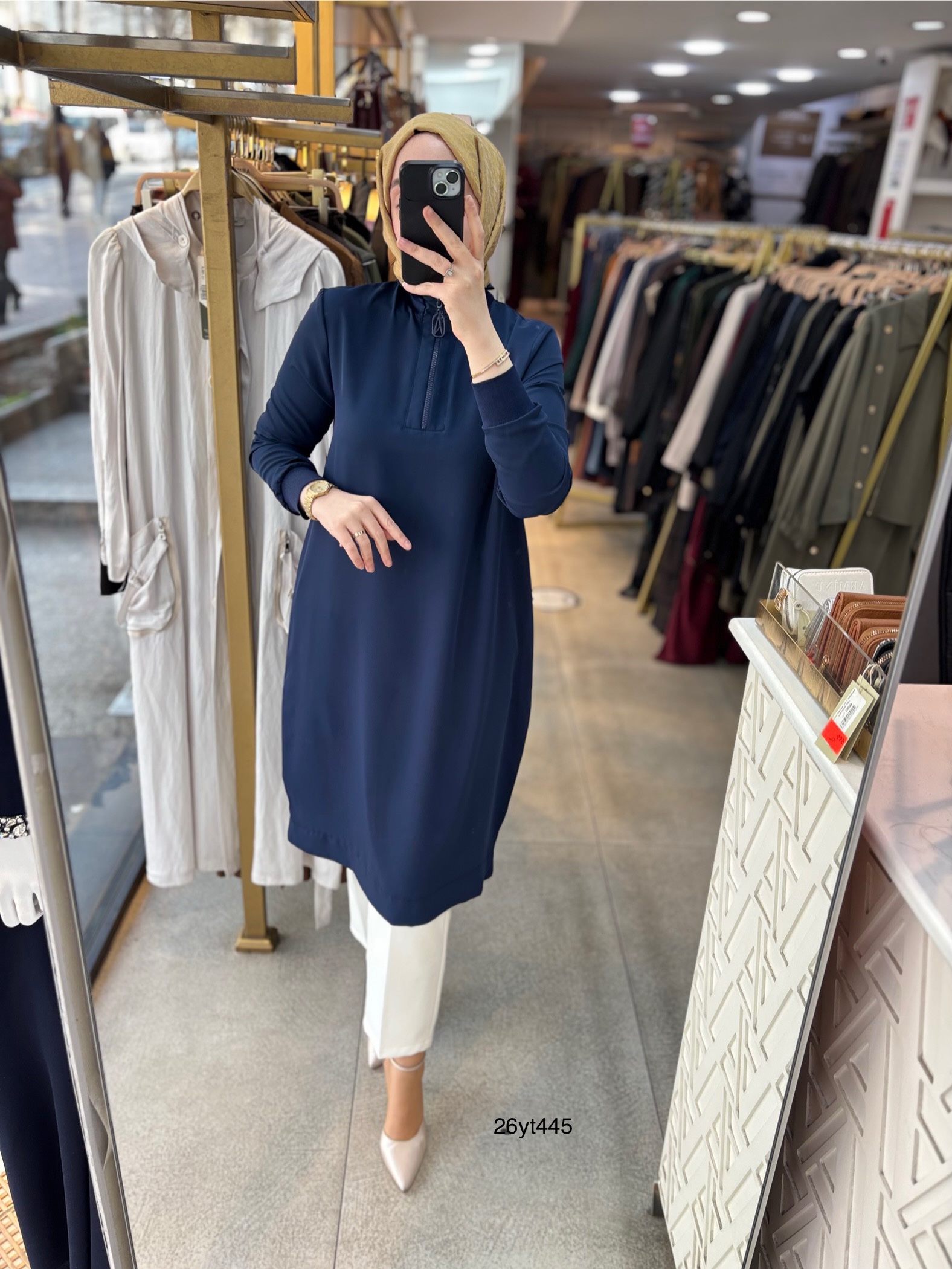 26YT445 Armine Trend Ribanalı Tunik - Görsel 19