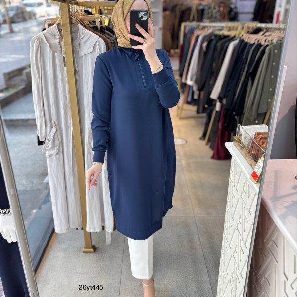 26YT445 Armine Trend Ribanalı Tunik - Görsel 20