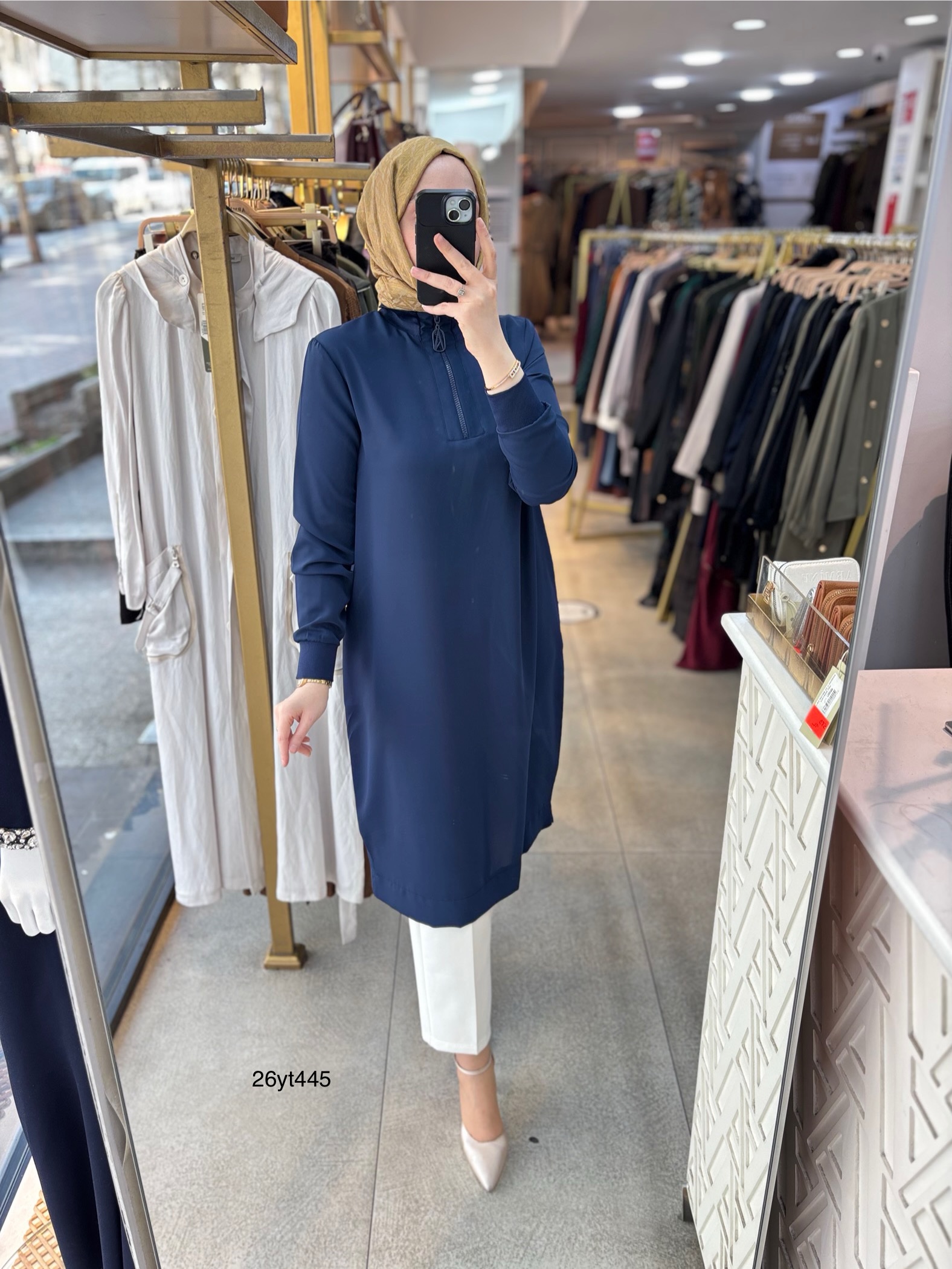 26YT445 Armine Trend Ribanalı Tunik - Görsel 20