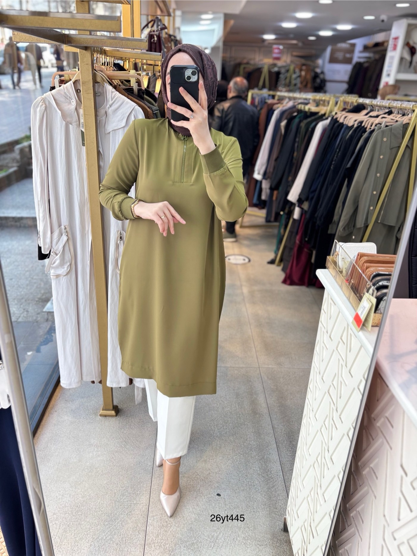 26YT445 Armine Trend Ribanalı Tunik