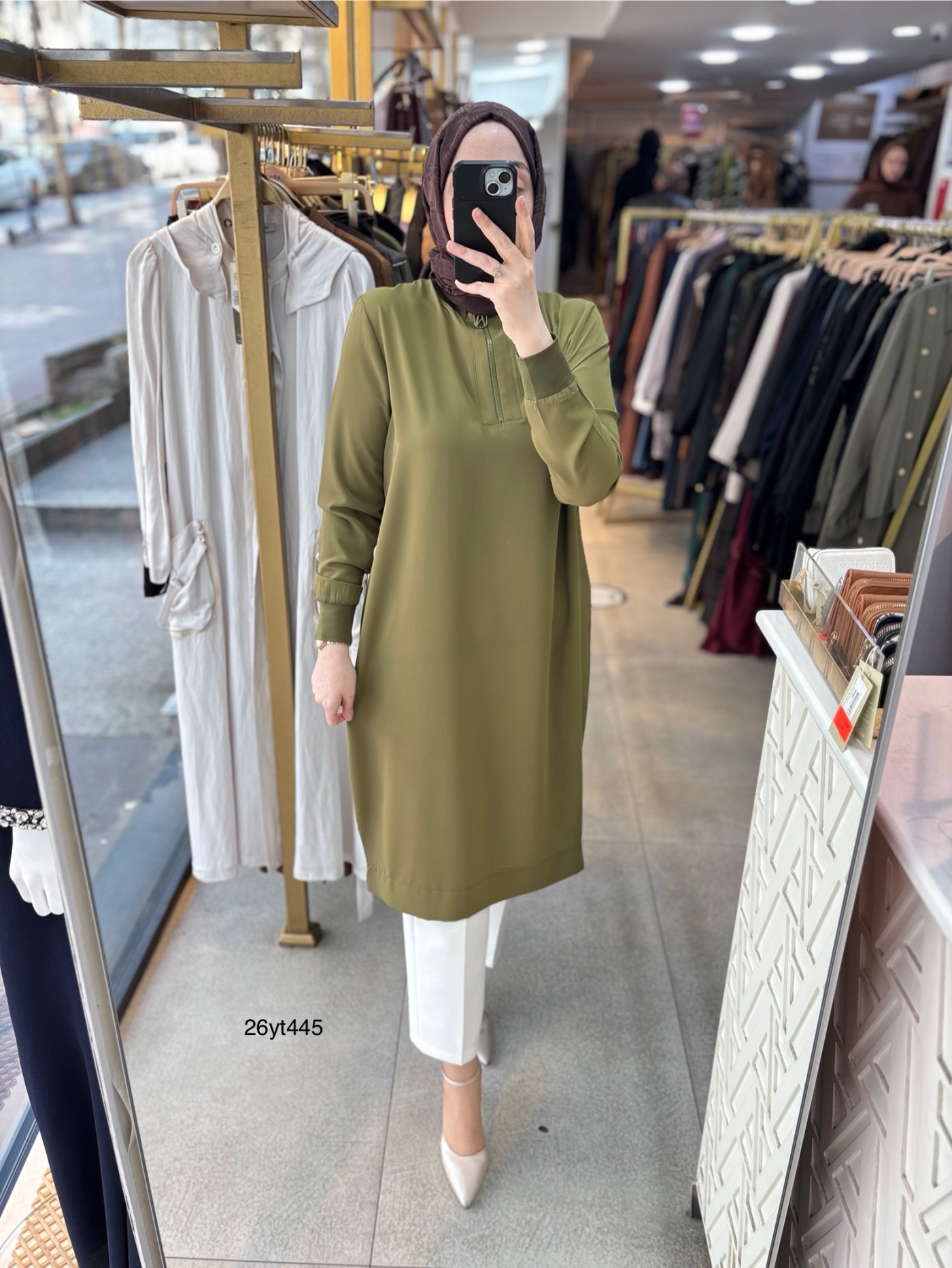 26YT445 Armine Trend Ribanalı Tunik