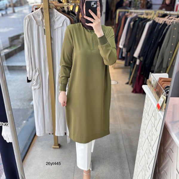 26YT445 Armine Trend Ribanalı Tunik - Görsel 11