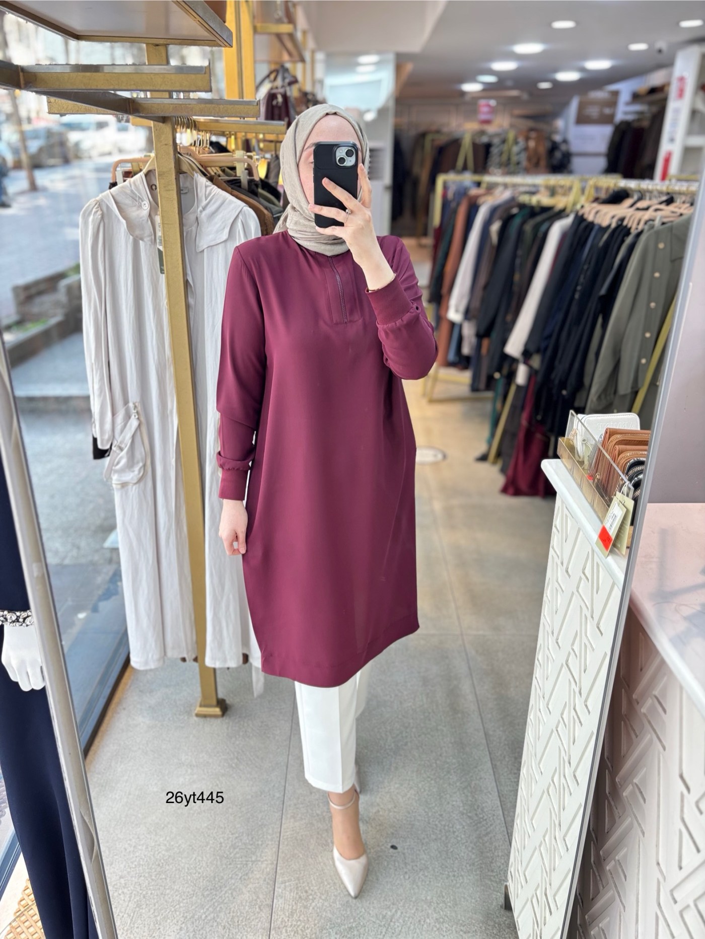 26YT445 Armine Trend Ribanalı Tunik