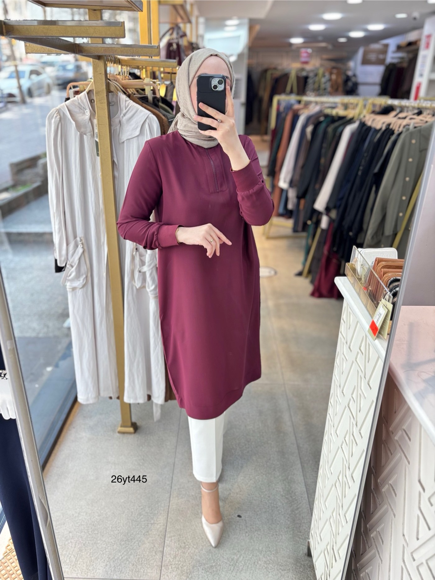 26YT445 Armine Trend Ribanalı Tunik