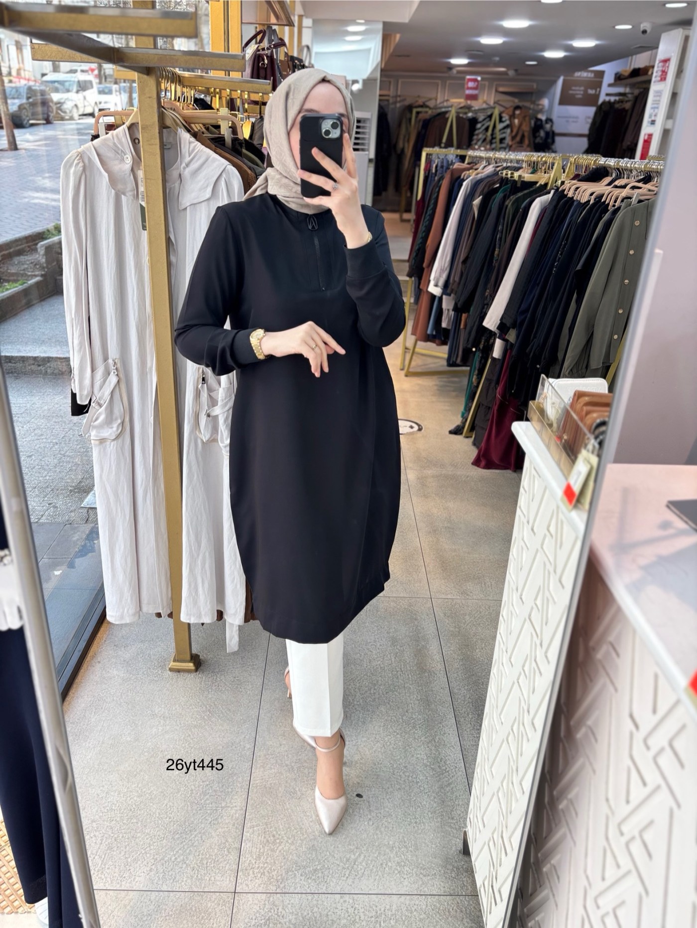26YT445 Armine Trend Ribanalı Tunik