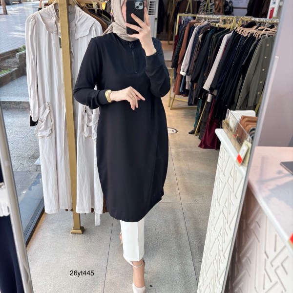 26YT445 Armine Trend Ribanalı Tunik - Görsel 24