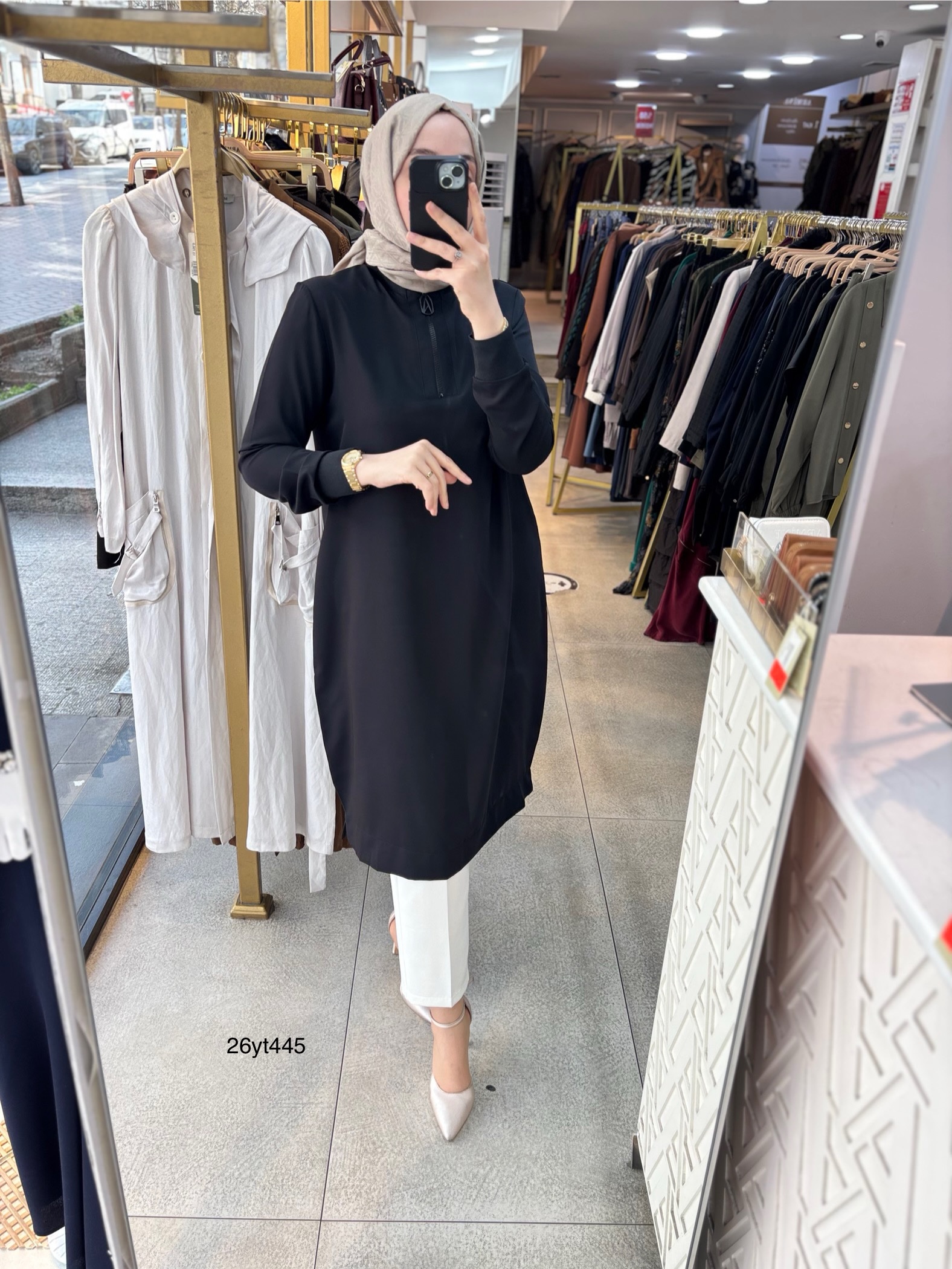 26YT445 Armine Trend Ribanalı Tunik - Görsel 24