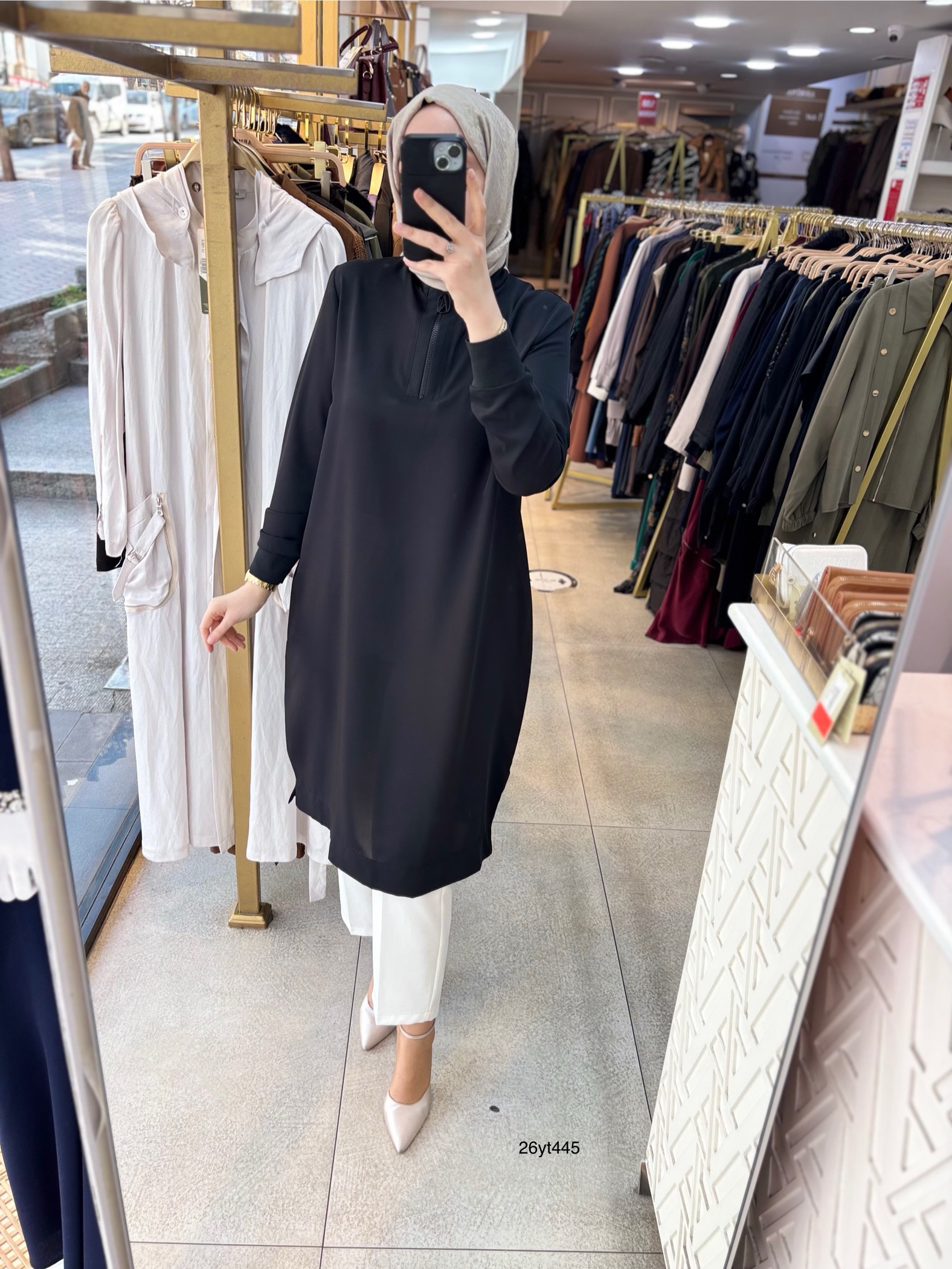 26YT445 Armine Trend Ribanalı Tunik - Görsel 21