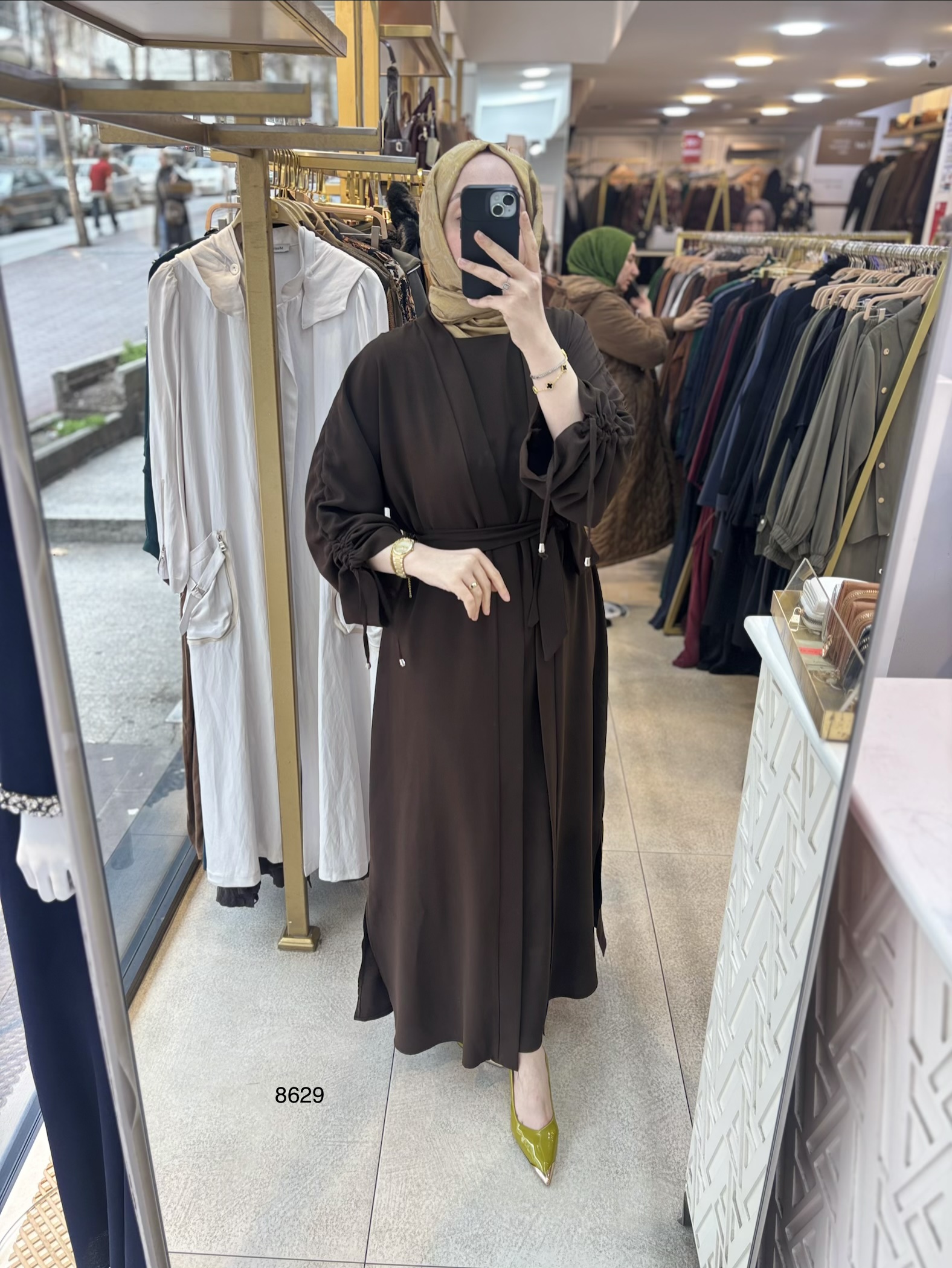 8629 Belden Bağlamalı Elbise - Görsel 2