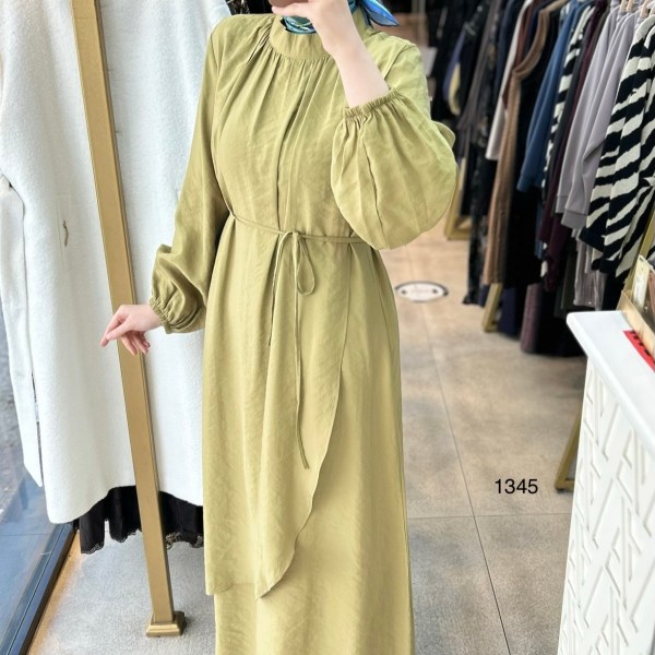 1345 Asimetrik Kesim Elbise - Görsel 23