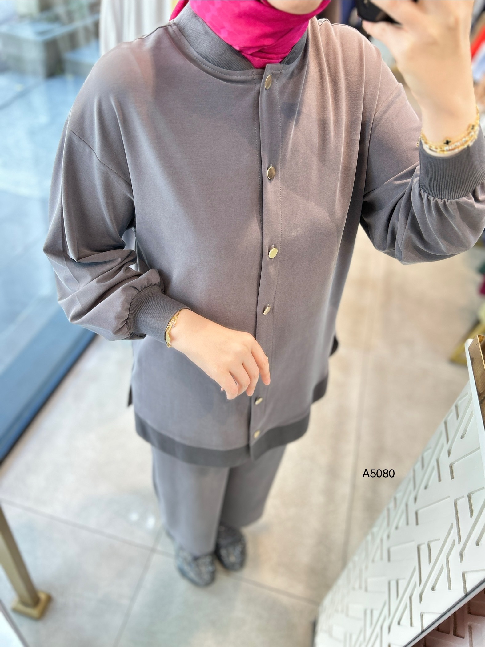 A5080 Ribana Detaylı Oysho Kumaş Takım - Görsel 9